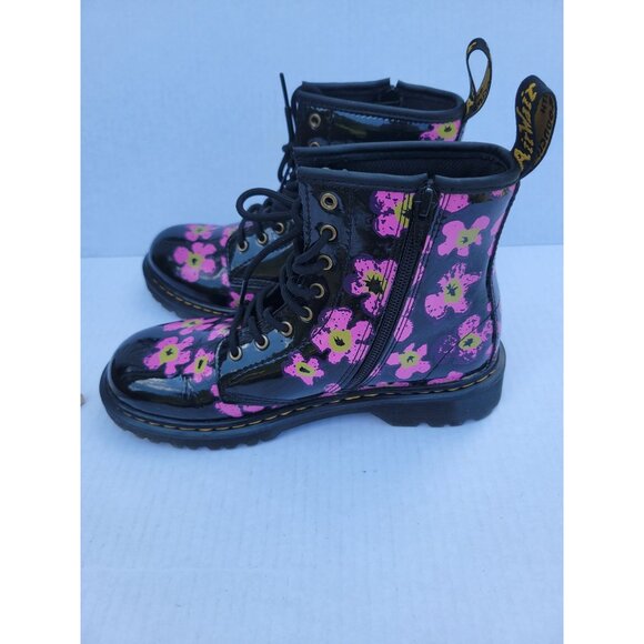 Doctor Martens JUNIOR 1460 PANSY PATENT LEATHER LACE UP BOOTS DR DOC WOMENS 5 36 - Picture 14 of 16